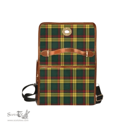 Scottish Canvas Bag MacMillan Old Modern Clan Tartan Waterproof Canvas Bag - Classic Scottish Plaid Tartan Plaid