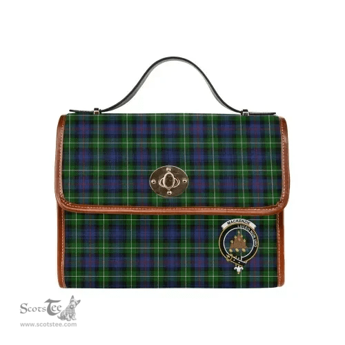 Scottish Canvas Bag MacKenzie Clan Clan Tartan Waterproof Canvas Bag - Crest Classic Scottish Plaid Tartan Plaid