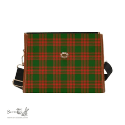 Scottish Canvas Bag Menzies Green Modern Clan Tartan Waterproof Canvas Bag - Classic Scottish Plaid Tartan Plaid