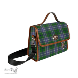 Scottish Canvas Bag Wishart Clan Clan Tartan Waterproof Canvas Bag - Crest Classic Scottish Plaid Tartan Plaid