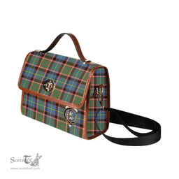 Scottish Canvas Bag Glass Clan Clan Tartan Waterproof Canvas Bag - Crest Classic Scottish Plaid Tartan Plaid