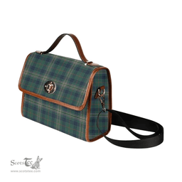 Scottish Canvas Bag Kennedy Modern Clan Tartan Waterproof Canvas Bag - Classic Scottish Plaid Tartan Plaid