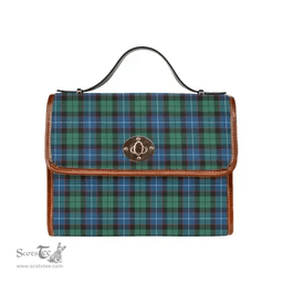 Scottish Canvas Bag Hunter Ancient Clan Tartan Waterproof Canvas Bag - Classic Scottish Plaid Tartan Plaid
