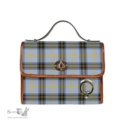 Scottish Canvas Bag Bell Clan Clan Tartan Waterproof Canvas Bag - Crest Classic Scottish Plaid Tartan Plaid