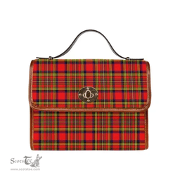 Scottish Canvas Bag Hepburn Clan Tartan Waterproof Canvas Bag - Classic Scottish Plaid Tartan Plaid