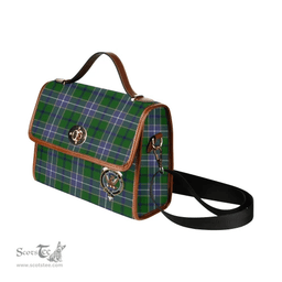 Scottish Canvas Bag Wishart Clan Clan Tartan Waterproof Canvas Bag - Crest Classic Scottish Plaid Tartan Plaid