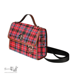 Scottish Canvas Bag Straiton Clan Clan Tartan Waterproof Canvas Bag - Crest Classic Scottish Plaid Tartan Plaid