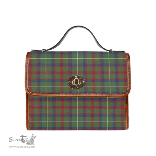 Scottish Canvas Bag Shaw Green Modern Clan Tartan Waterproof Canvas Bag - Classic Scottish Plaid Tartan Plaid