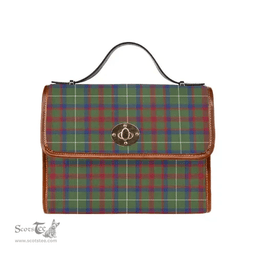 Scottish Canvas Bag Shaw Green Modern Clan Tartan Waterproof Canvas Bag - Classic Scottish Plaid Tartan Plaid