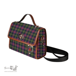 Scottish Canvas Bag Logan Clan Clan Tartan Waterproof Canvas Bag - Crest Classic Scottish Plaid Tartan Plaid