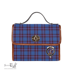 Scottish Canvas Bag Elliot Clan Clan Tartan Waterproof Canvas Bag - Crest Classic Scottish Plaid Tartan Plaid