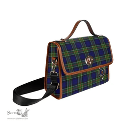 Scottish Canvas Bag Colquhoun Clan Clan Tartan Waterproof Canvas Bag - Crest Classic Scottish Plaid Tartan Plaid