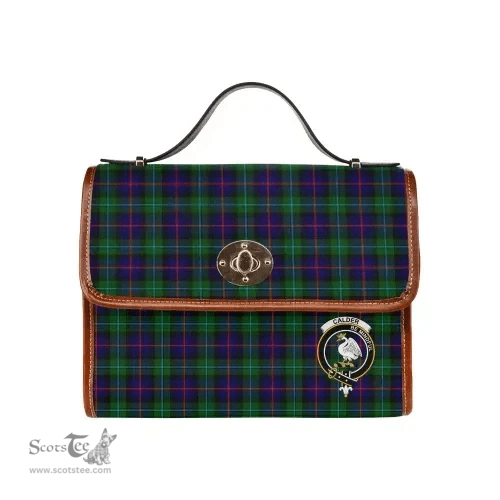 Scottish Canvas Bag Calder (Calder-Campbell) Clan Clan Tartan Waterproof Canvas Bag - Crest Classic Scottish Plaid Tartan Plaid