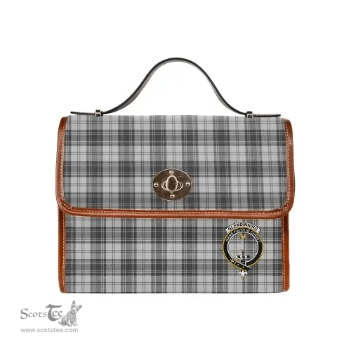 Scottish Canvas Bag Glendinning Clan Clan Tartan Waterproof Canvas Bag - Crest Classic Scottish Plaid Tartan Plaid