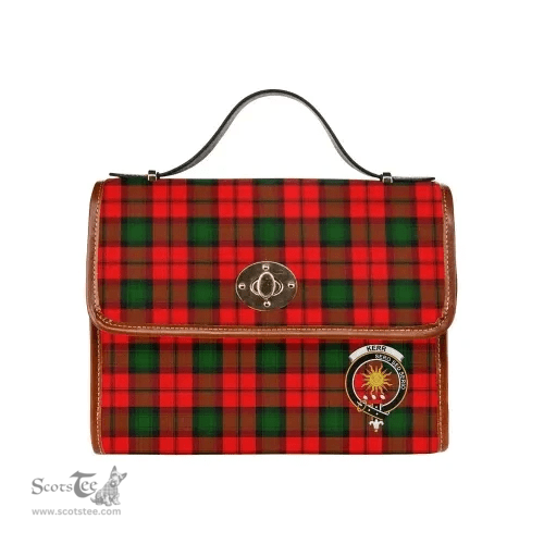 Scottish Canvas Bag Kerr Clan Clan Tartan Waterproof Canvas Bag - Crest Classic Scottish Plaid Tartan Plaid
