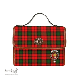 Scottish Canvas Bag Kerr Clan Clan Tartan Waterproof Canvas Bag - Crest Classic Scottish Plaid Tartan Plaid