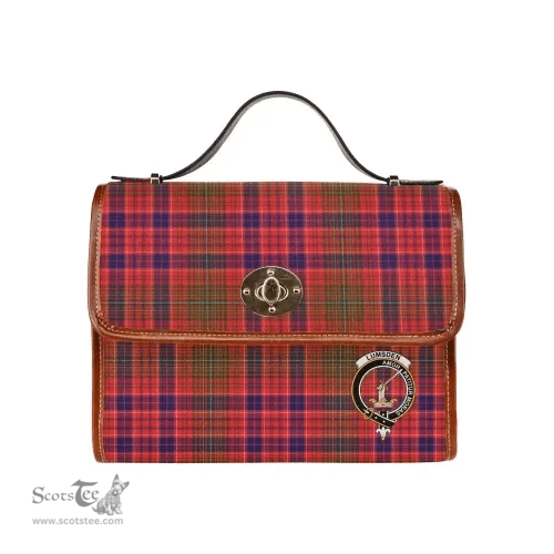 Scottish Canvas Bag Lumsden Clan Clan Tartan Waterproof Canvas Bag - Crest Classic Scottish Plaid Tartan Plaid