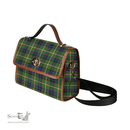 Scottish Canvas Bag Reid Green Clan Tartan Waterproof Canvas Bag - Classic Scottish Plaid Tartan Plaid