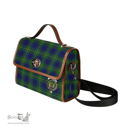 Scottish Canvas Bag Johnston Clan Clan Tartan Waterproof Canvas Bag - Crest Classic Scottish Plaid Tartan Plaid