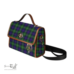 Scottish Canvas Bag MacThomas Clan Clan Tartan Waterproof Canvas Bag - Crest Classic Scottish Plaid Tartan Plaid