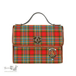 Scottish Canvas Bag Chattan Clan Clan Tartan Waterproof Canvas Bag - Crest Classic Scottish Plaid Tartan Plaid