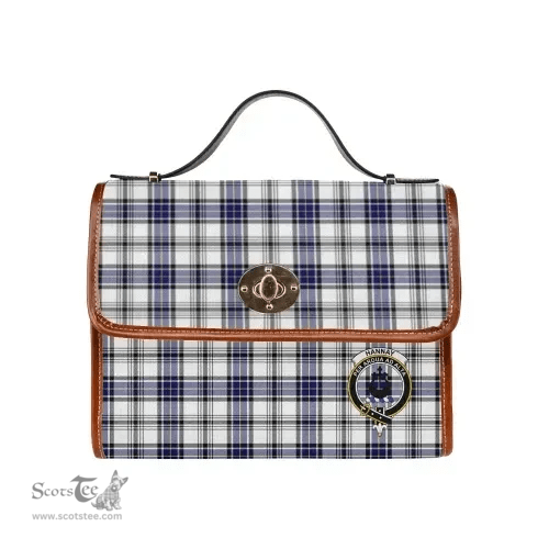 Scottish Canvas Bag Hannay Clan Clan Tartan Waterproof Canvas Bag - Crest Classic Scottish Plaid Tartan Plaid