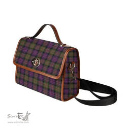 Scottish Canvas Bag MacDonald Modern Clan Tartan Waterproof Canvas Bag - Classic Scottish Plaid Tartan Plaid