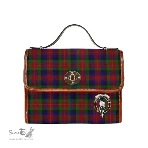 Scottish Canvas Bag Tennant Clan Clan Tartan Waterproof Canvas Bag - Crest Classic Scottish Plaid Tartan Plaid