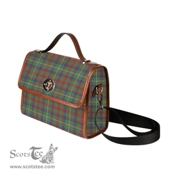 Scottish Canvas Bag Shaw Green Modern Clan Tartan Waterproof Canvas Bag - Classic Scottish Plaid Tartan Plaid
