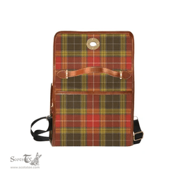 Scottish Canvas Bag Buchanan Old Set Weathered Clan Tartan Waterproof Canvas Bag - Classic Scottish Plaid Tartan Plaid