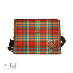 Scottish Canvas Bag Chattan Clan Clan Tartan Waterproof Canvas Bag - Crest Classic Scottish Plaid Tartan Plaid