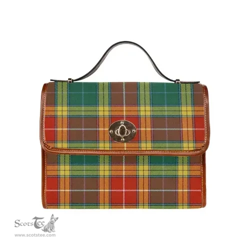 Scottish Canvas Bag Buchanan Old Sett Clan Tartan Waterproof Canvas Bag - Classic Scottish Plaid Tartan Plaid