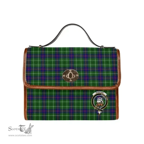 Scottish Canvas Bag Duncan Clan Clan Tartan Waterproof Canvas Bag - Crest Classic Scottish Plaid Tartan Plaid