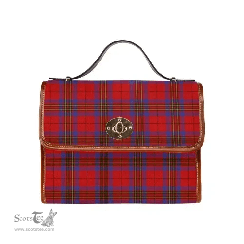 Scottish Canvas Bag Leslie Modern Clan Tartan Waterproof Canvas Bag - Classic Scottish Plaid Tartan Plaid