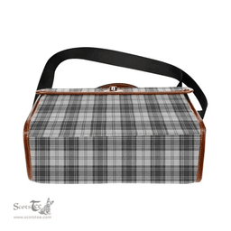 Scottish Canvas Bag Douglas Grey Modern Clan Tartan Waterproof Canvas Bag - Classic Scottish Plaid Tartan Plaid