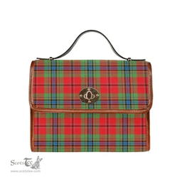 Scottish Canvas Bag MacLean of Duart Modern Clan Tartan Waterproof Canvas Bag - Classic Scottish Plaid Tartan Plaid