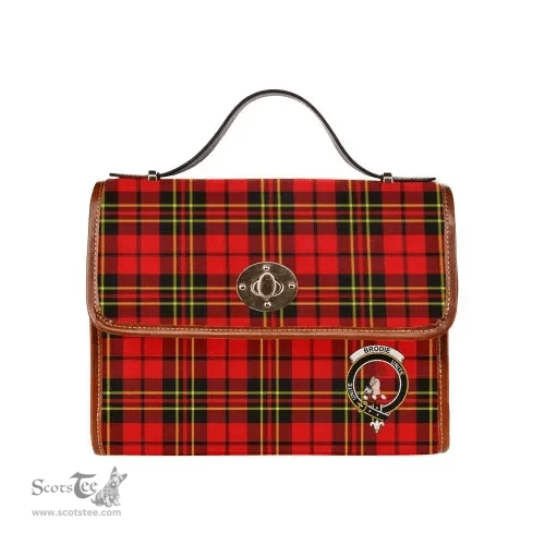 Scottish Canvas Bag Brodie Clan Clan Tartan Waterproof Canvas Bag - Crest Classic Scottish Plaid Tartan Plaid
