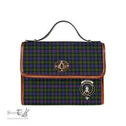 Scottish Canvas Bag Fleming Clan Clan Tartan Waterproof Canvas Bag - Crest Classic Scottish Plaid Tartan Plaid