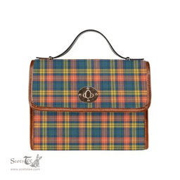 Scottish Canvas Bag Buchanan Ancient Clan Tartan Waterproof Canvas Bag - Classic Scottish Plaid Tartan Plaid
