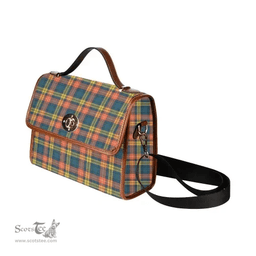 Scottish Canvas Bag Buchanan Ancient Clan Tartan Waterproof Canvas Bag - Classic Scottish Plaid Tartan Plaid