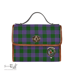 Scottish Canvas Bag Elphinstone Clan Clan Tartan Waterproof Canvas Bag - Crest Classic Scottish Plaid Tartan Plaid