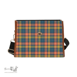 Scottish Canvas Bag Buchanan Ancient Clan Tartan Waterproof Canvas Bag - Classic Scottish Plaid Tartan Plaid