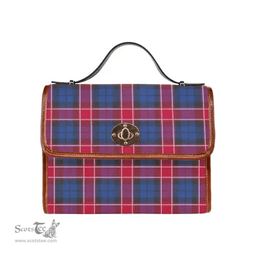 Scottish Canvas Bag Graham of Menteith Red Clan Tartan Waterproof Canvas Bag - Classic Scottish Plaid Tartan Plaid
