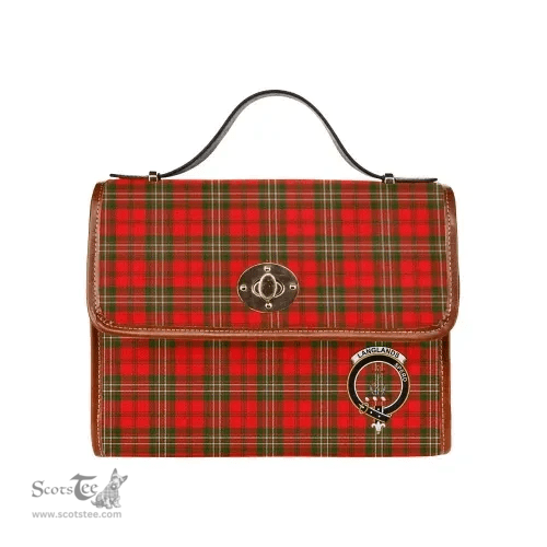 Scottish Canvas Bag Langlands Clan Clan Tartan Waterproof Canvas Bag - Crest Classic Scottish Plaid Tartan Plaid