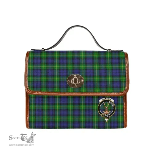 Scottish Canvas Bag Gordon Clan Clan Tartan Waterproof Canvas Bag - Crest Classic Scottish Plaid Tartan Plaid