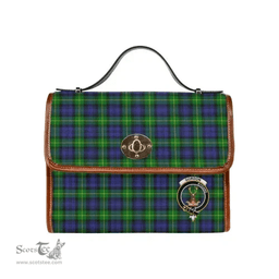 Scottish Canvas Bag Gordon Clan Clan Tartan Waterproof Canvas Bag - Crest Classic Scottish Plaid Tartan Plaid