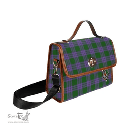 Scottish Canvas Bag Elphinstone Clan Clan Tartan Waterproof Canvas Bag - Crest Classic Scottish Plaid Tartan Plaid