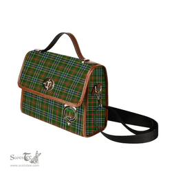 Scottish Canvas Bag Bisset Clan Clan Tartan Waterproof Canvas Bag - Crest Classic Scottish Plaid Tartan Plaid