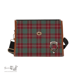 Scottish Canvas Bag Crawford Clan Clan Tartan Waterproof Canvas Bag - Crest Classic Scottish Plaid Tartan Plaid