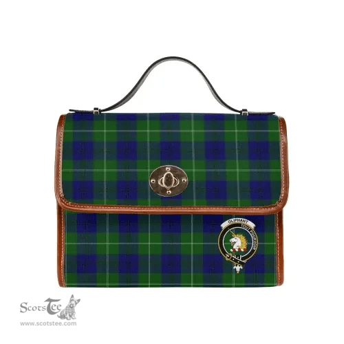 Scottish Canvas Bag Oliphant Clan Clan Tartan Waterproof Canvas Bag - Crest Classic Scottish Plaid Tartan Plaid